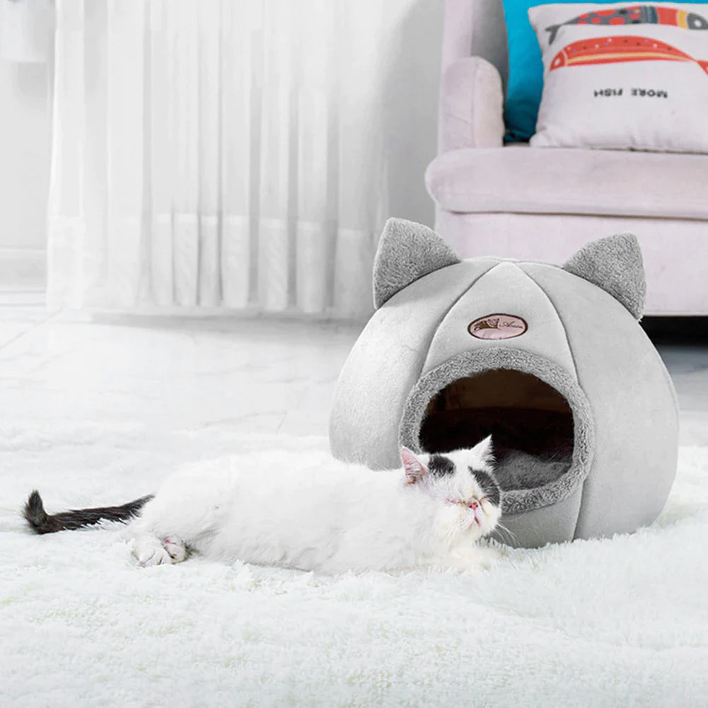 Warm Comfort Cat Bed in Winter Little Mat Basket Small Dog House Products Pets Tent Cozy Cave Beds Indoor Gate Accessories