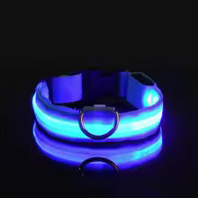 LED Adjustable Dog Collar Blinking Flashing Light up Glow Pets Safety Waterproof