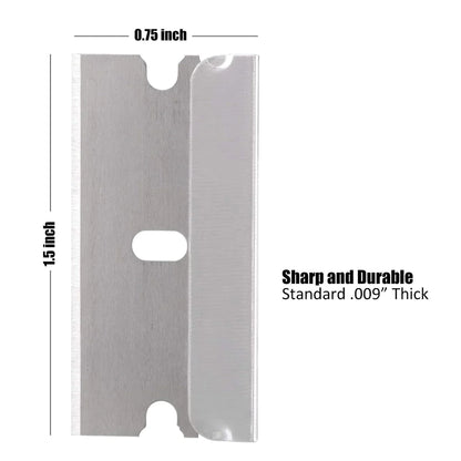 100 PCS Razor Blades Single Edge Extra Sharp Heat Treated Safety Knife Scrapers