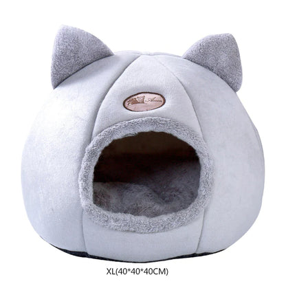 Warm Comfort Cat Bed in Winter Little Mat Basket Small Dog House Products Pets Tent Cozy Cave Beds Indoor Gate Accessories